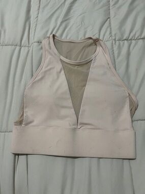 Fabletics Blush V-Mesh High-Neck Sports Bra